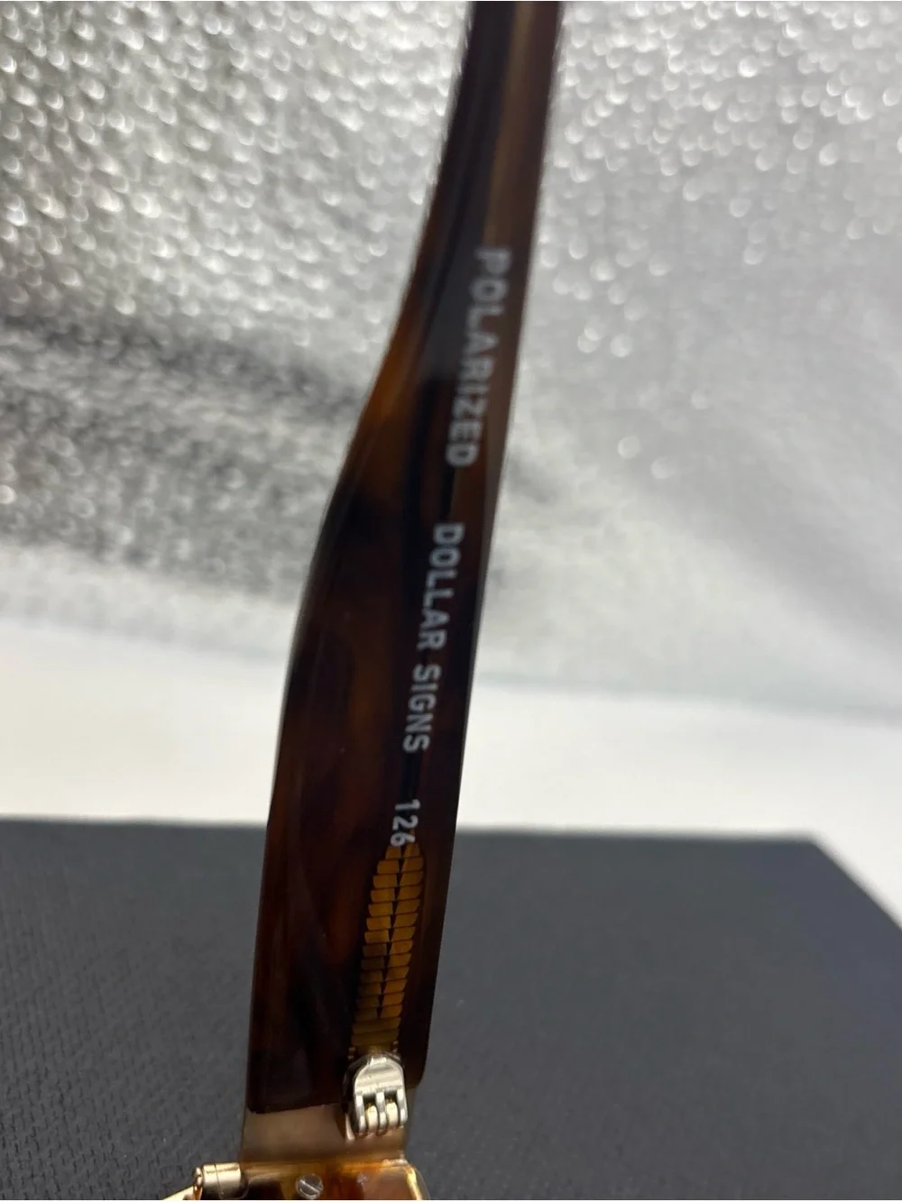 Quay Australia Dollar Signs Sunglasses Ivory/Brown Gold Polarized Cat Eye Trendy